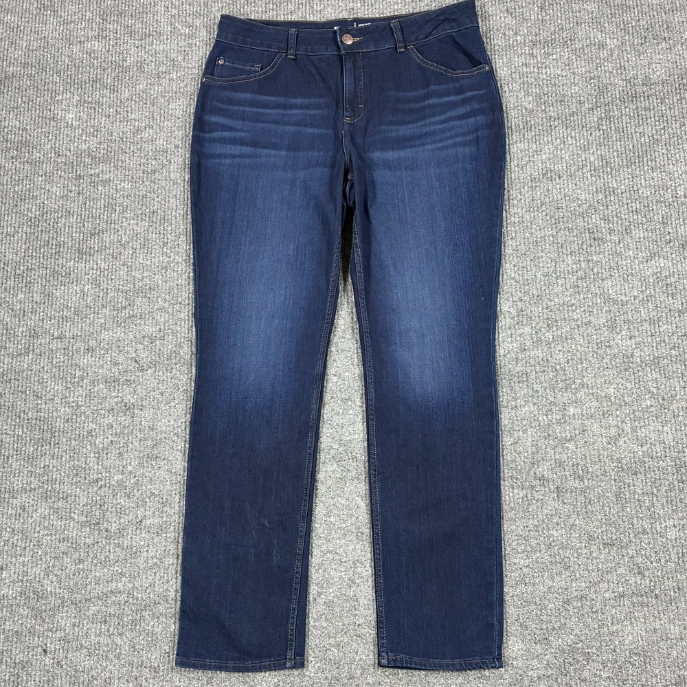 Lee Womens Regular Fit Straight Leg Jeans Size 18WL Mid Rise Blue Denim